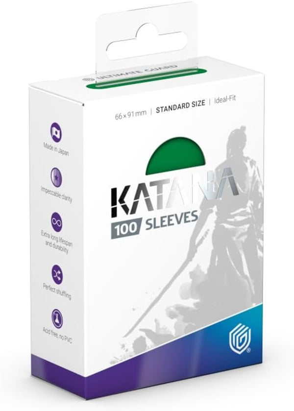Ultimate Guard Katana Card Sleeves, 100 Standard Size TCG Sleeves, 66 x 91mm, Jade Garden