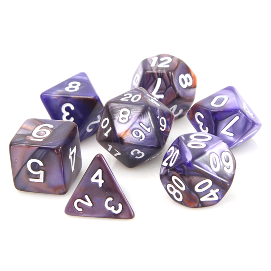 Die Hard: Poly RPG Dice Set: Copper/Purple Alloy