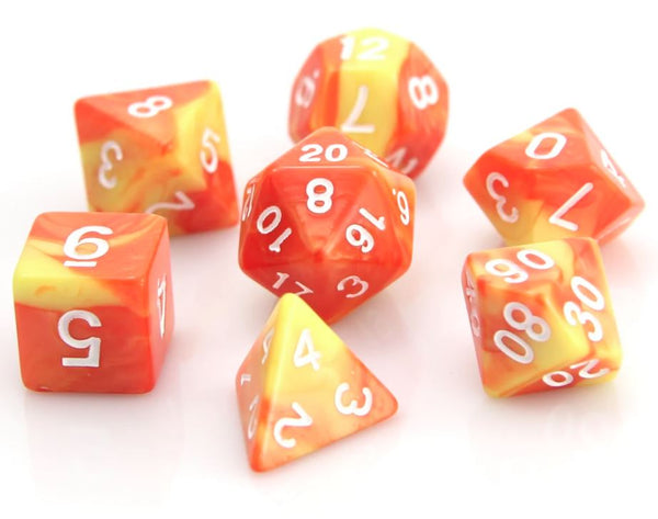 Die Hard: Poly RPG Dice Set: Fireball