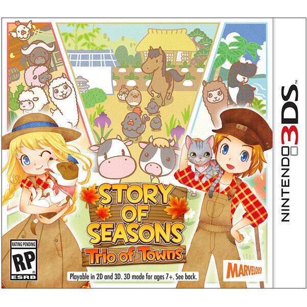USED****  Story Of Seasons Trio Of Towns (3DS)
