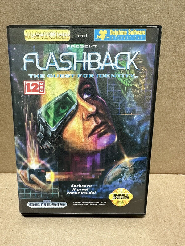 USED****** Flashback Quest for Identity Sega Genesis