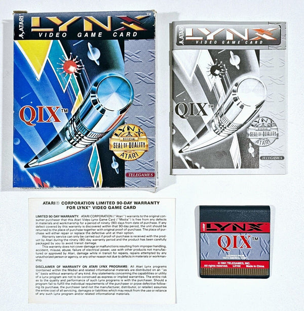 USED *****   1991 Telegames Atari Lynx Arcadegame Qix Complete