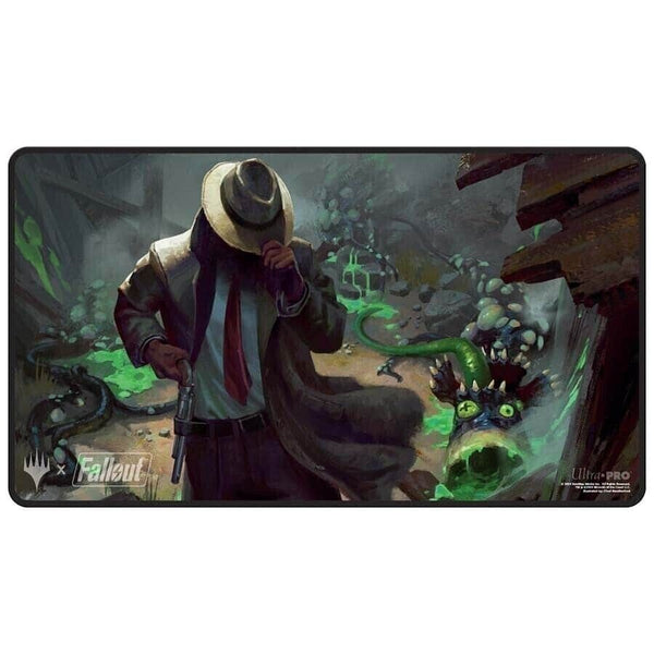 Fallout Mysterious Stranger Black Stitched PLAY MAT PLAYMAT ULTRA PRO