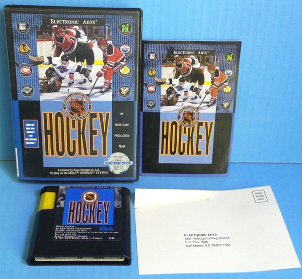 USED******    NHL HOCKEY SEGA GENESIS VIDEO GAME COMPLETE WITH MANUAL