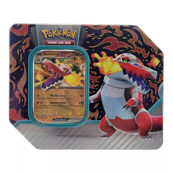 Pokemon TCG Paldea Partners Tin Skeledirge ex 5 Booster Packs