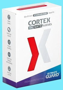 100 ULTIMATE GUARD CORTEX RED MATTE STANDARD SIZE Card SLEEVES Deck Protector