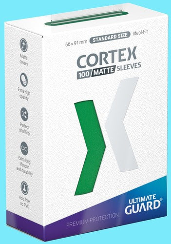 100 ULTIMATE GUARD CORTEX GREEN MATTE STANDARD SIZE Card SLEEVES Deck Protector