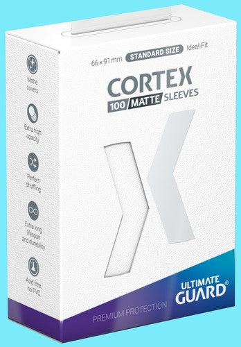 100 ULTIMATE GUARD CORTEX WHITE MATTE STANDARD SIZE Card SLEEVES Deck Protector